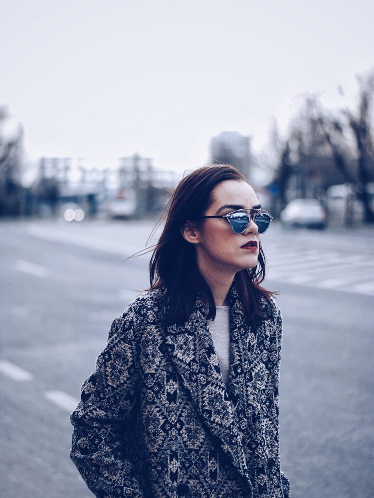 Camel outfit, Print coat, SoReal sunglasses by Andreea Birsan