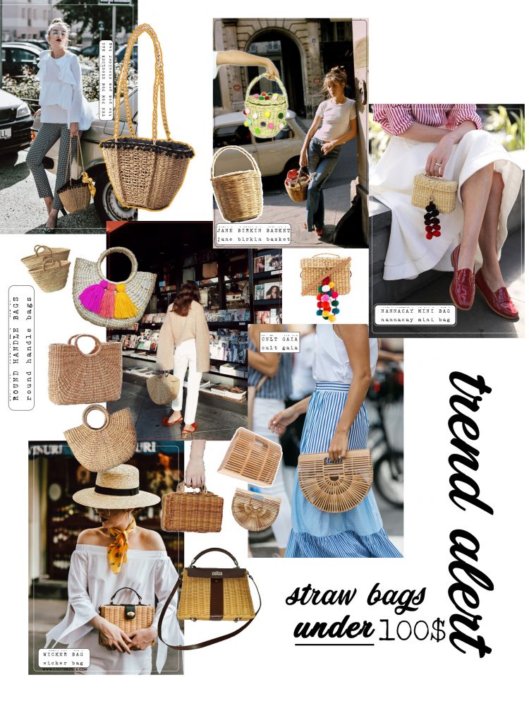 Woven summer bags, asos rafia bag, zara wicker bag, topshop straw bag, basket, nanna cay pom pom bag, micro bag for summer, colorful tassel bag, straw tote summer bag, the bag you've seen all over instagram, the popular summer bags, it bags of street style stars, fashionista, fashion blogger, uk fashion blogger, style blogger, basket bag, jane birkin basket, andreea birsan, couturezilla, where to find the best summer bags, french girl style, how to look parisian, how to wear the popular straw summer bags, colorful pom poms, round handle straw tote bag, wicker purse, square bamboo bag, cult gaia bags under 100$, trend alert, summer sales, most beautiful bags, unique, straw hat, gucci green pumps, gingham pants, high waist pants, white ruffle blouse, off shoulder white top, silk scarf, clear lens glasses trend, aviator glasses, fashionista, chic summer street style in europe, summer in europe, european summer outfits, ootd, outfit of the day, what to wear in europe, vacation, holiday, minimal street style for summer 2017, fashion trends 2017, summer fashion trends 2017, parisian