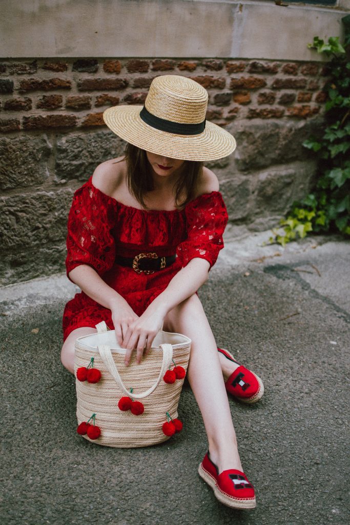 Zara red midi lace dress, ots dress, straw boater hat, red sequin T tommy hilfiger espadrilles, cherry straw bag, france, andreea birsan, couturezilla, cute summer outfit ideas 2018, off the shoulder lace, travel to lille, tourist outfit, summer in europe, red midi dress, clear lens aviator glasses, what to wear in summer, european summer, how to wear a lace dress in a casual way, boater hat, raffia bag with cherry pom poms, statement summer tote bag, espadrilles, geeky clear lens glasses trend, how to wear a lace dress during the day, how to wear a midi dress, how to look Parisian chic, European summer street style inspiration for women 2017, pinterest chic outfit ideas for woman, summer outfit ideas, summer ootd inspiration, outfit of the day, ootd, fashion icon, style inspiration, fashionista, fashion inspiration, style inspo, what to wear in summer, how to look French, chic on a budget, zara outfit, mango, topshop, asos, river island, forever 21, urban outfitters, how to mix high end pieces with luxury ones, zara and Gucci,outfit alternatives for summer, tomboy chic, minimal outfit, tumblr girls photos, pictures, happy girl, women, smart casual outfits, the best outfit ideas 2017, what to wear when you don’t feel inspired, summer in Europe, weekend attire, uniform, French women in summer, European outfit ideas 2017, minimal chic outfit, how to stand out, the best outfit ideas for summer, the sunglasses you have seen everywhere on Instagram, glasses, uk fashion blogger, united kingdom, uk fashion blog, fashion and travel blog, Europe, women with style, street style, summer fashion trends 2017, best fashion ideas, styling, fall fashion, fall outfit, fall ootd, fall perfect, transitional dressing, best transitional outfit ideas, how to wear statement earrings, dressing for autumn, autumn outfit, winter outfit ideas for work and school 2017