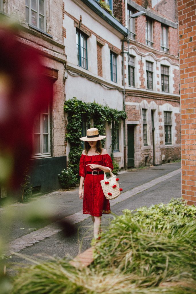 Zara red midi lace dress, ots dress, straw boater hat, red sequin T tommy hilfiger espadrilles, cherry straw bag, france, andreea birsan, couturezilla, cute summer outfit ideas 2018, off the shoulder lace, travel to lille, tourist outfit, summer in europe, red midi dress, clear lens aviator glasses, what to wear in summer, european summer, how to wear a lace dress in a casual way, boater hat, raffia bag with cherry pom poms, statement summer tote bag, espadrilles, geeky clear lens glasses trend, how to wear a lace dress during the day, how to wear a midi dress, how to look Parisian chic, European summer street style inspiration for women 2017, pinterest chic outfit ideas for woman, summer outfit ideas, summer ootd inspiration, outfit of the day, ootd, fashion icon, style inspiration, fashionista, fashion inspiration, style inspo, what to wear in summer, how to look French, chic on a budget, zara outfit, mango, topshop, asos, river island, forever 21, urban outfitters, how to mix high end pieces with luxury ones, zara and Gucci,outfit alternatives for summer, tomboy chic, minimal outfit, tumblr girls photos, pictures, happy girl, women, smart casual outfits, the best outfit ideas 2017, what to wear when you don’t feel inspired, summer in Europe, weekend attire, uniform, French women in summer, European outfit ideas 2017, minimal chic outfit, how to stand out, the best outfit ideas for summer, the sunglasses you have seen everywhere on Instagram, glasses, uk fashion blogger, united kingdom, uk fashion blog, fashion and travel blog, Europe, women with style, street style, summer fashion trends 2017, best fashion ideas, styling, fall fashion, fall outfit, fall ootd, fall perfect, transitional dressing, best transitional outfit ideas, how to wear statement earrings, dressing for autumn, autumn outfit, winter outfit ideas for work and school 2017