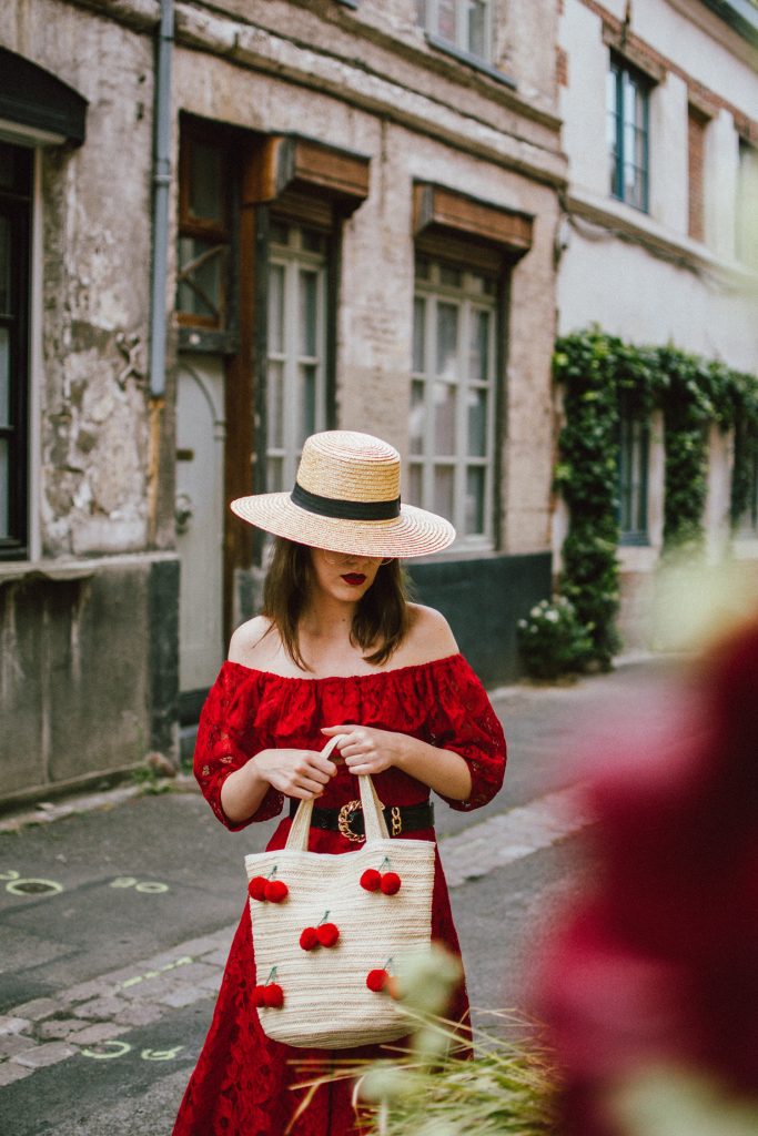 Zara red midi lace dress, ots dress, straw boater hat, red sequin T tommy hilfiger espadrilles, cherry straw bag, france, andreea birsan, couturezilla, cute summer outfit ideas 2018, off the shoulder lace, travel to lille, tourist outfit, summer in europe, red midi dress, clear lens aviator glasses, what to wear in summer, european summer, how to wear a lace dress in a casual way, boater hat, raffia bag with cherry pom poms, statement summer tote bag, espadrilles, geeky clear lens glasses trend, how to wear a lace dress during the day, how to wear a midi dress, how to look Parisian chic, European summer street style inspiration for women 2017, pinterest chic outfit ideas for woman, summer outfit ideas, summer ootd inspiration, outfit of the day, ootd, fashion icon, style inspiration, fashionista, fashion inspiration, style inspo, what to wear in summer, how to look French, chic on a budget, zara outfit, mango, topshop, asos, river island, forever 21, urban outfitters, how to mix high end pieces with luxury ones, zara and Gucci,outfit alternatives for summer, tomboy chic, minimal outfit, tumblr girls photos, pictures, happy girl, women, smart casual outfits, the best outfit ideas 2017, what to wear when you don’t feel inspired, summer in Europe, weekend attire, uniform, French women in summer, European outfit ideas 2017, minimal chic outfit, how to stand out, the best outfit ideas for summer, the sunglasses you have seen everywhere on Instagram, glasses, uk fashion blogger, united kingdom, uk fashion blog, fashion and travel blog, Europe, women with style, street style, summer fashion trends 2017, best fashion ideas, styling, fall fashion, fall outfit, fall ootd, fall perfect, transitional dressing, best transitional outfit ideas, how to wear statement earrings, dressing for autumn, autumn outfit, winter outfit ideas for work and school 2017