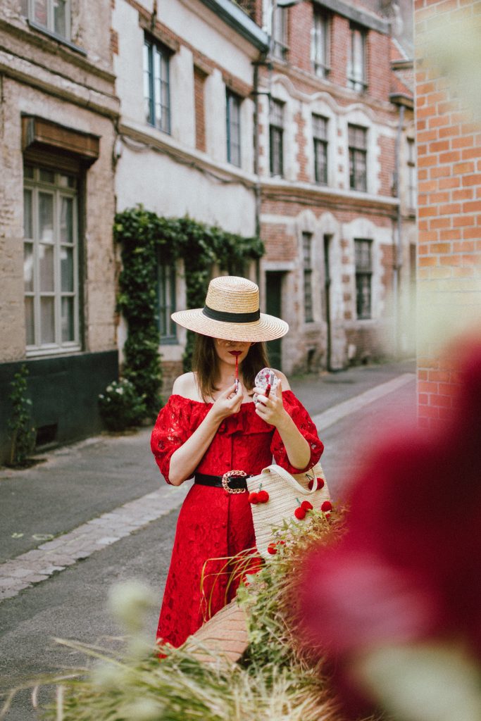 Zara red midi lace dress, ots dress, straw boater hat, red sequin T tommy hilfiger espadrilles, cherry straw bag, france, andreea birsan, couturezilla, cute summer outfit ideas 2018, off the shoulder lace, travel to lille, tourist outfit, summer in europe, red midi dress, clear lens aviator glasses, what to wear in summer, european summer, how to wear a lace dress in a casual way, boater hat, raffia bag with cherry pom poms, statement summer tote bag, espadrilles, geeky clear lens glasses trend, how to wear a lace dress during the day, how to wear a midi dress, how to look Parisian chic, European summer street style inspiration for women 2017, pinterest chic outfit ideas for woman, summer outfit ideas, summer ootd inspiration, outfit of the day, ootd, fashion icon, style inspiration, fashionista, fashion inspiration, style inspo, what to wear in summer, how to look French, chic on a budget, zara outfit, mango, topshop, asos, river island, forever 21, urban outfitters, how to mix high end pieces with luxury ones, zara and Gucci,outfit alternatives for summer, tomboy chic, minimal outfit, tumblr girls photos, pictures, happy girl, women, smart casual outfits, the best outfit ideas 2017, what to wear when you don’t feel inspired, summer in Europe, weekend attire, uniform, French women in summer, European outfit ideas 2017, minimal chic outfit, how to stand out, the best outfit ideas for summer, the sunglasses you have seen everywhere on Instagram, glasses, uk fashion blogger, united kingdom, uk fashion blog, fashion and travel blog, Europe, women with style, street style, summer fashion trends 2017, best fashion ideas, styling, fall fashion, fall outfit, fall ootd, fall perfect, transitional dressing, best transitional outfit ideas, how to wear statement earrings, dressing for autumn, autumn outfit, winter outfit ideas for work and school 2017