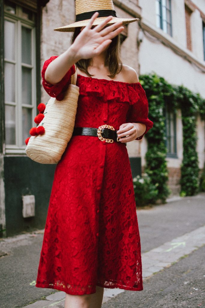 Zara red midi lace dress, ots dress, straw boater hat, red sequin T tommy hilfiger espadrilles, cherry straw bag, france, andreea birsan, couturezilla, cute summer outfit ideas 2018, off the shoulder lace, travel to lille, tourist outfit, summer in europe, red midi dress, clear lens aviator glasses, what to wear in summer, european summer, how to wear a lace dress in a casual way, boater hat, raffia bag with cherry pom poms, statement summer tote bag, espadrilles, geeky clear lens glasses trend, how to wear a lace dress during the day, how to wear a midi dress, how to look Parisian chic, European summer street style inspiration for women 2017, pinterest chic outfit ideas for woman, summer outfit ideas, summer ootd inspiration, outfit of the day, ootd, fashion icon, style inspiration, fashionista, fashion inspiration, style inspo, what to wear in summer, how to look French, chic on a budget, zara outfit, mango, topshop, asos, river island, forever 21, urban outfitters, how to mix high end pieces with luxury ones, zara and Gucci,outfit alternatives for summer, tomboy chic, minimal outfit, tumblr girls photos, pictures, happy girl, women, smart casual outfits, the best outfit ideas 2017, what to wear when you don’t feel inspired, summer in Europe, weekend attire, uniform, French women in summer, European outfit ideas 2017, minimal chic outfit, how to stand out, the best outfit ideas for summer, the sunglasses you have seen everywhere on Instagram, glasses, uk fashion blogger, united kingdom, uk fashion blog, fashion and travel blog, Europe, women with style, street style, summer fashion trends 2017, best fashion ideas, styling, fall fashion, fall outfit, fall ootd, fall perfect, transitional dressing, best transitional outfit ideas, how to wear statement earrings, dressing for autumn, autumn outfit, winter outfit ideas for work and school 2017